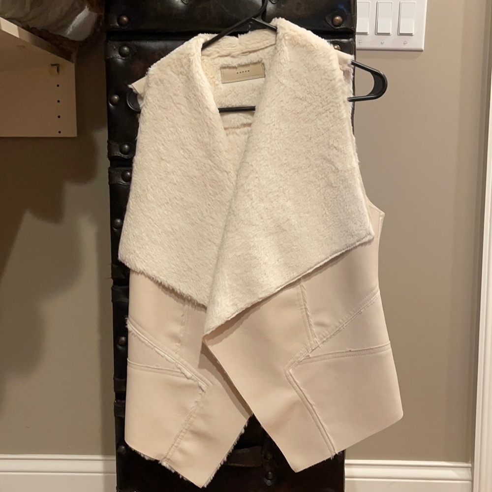 Faux leather super soft vest